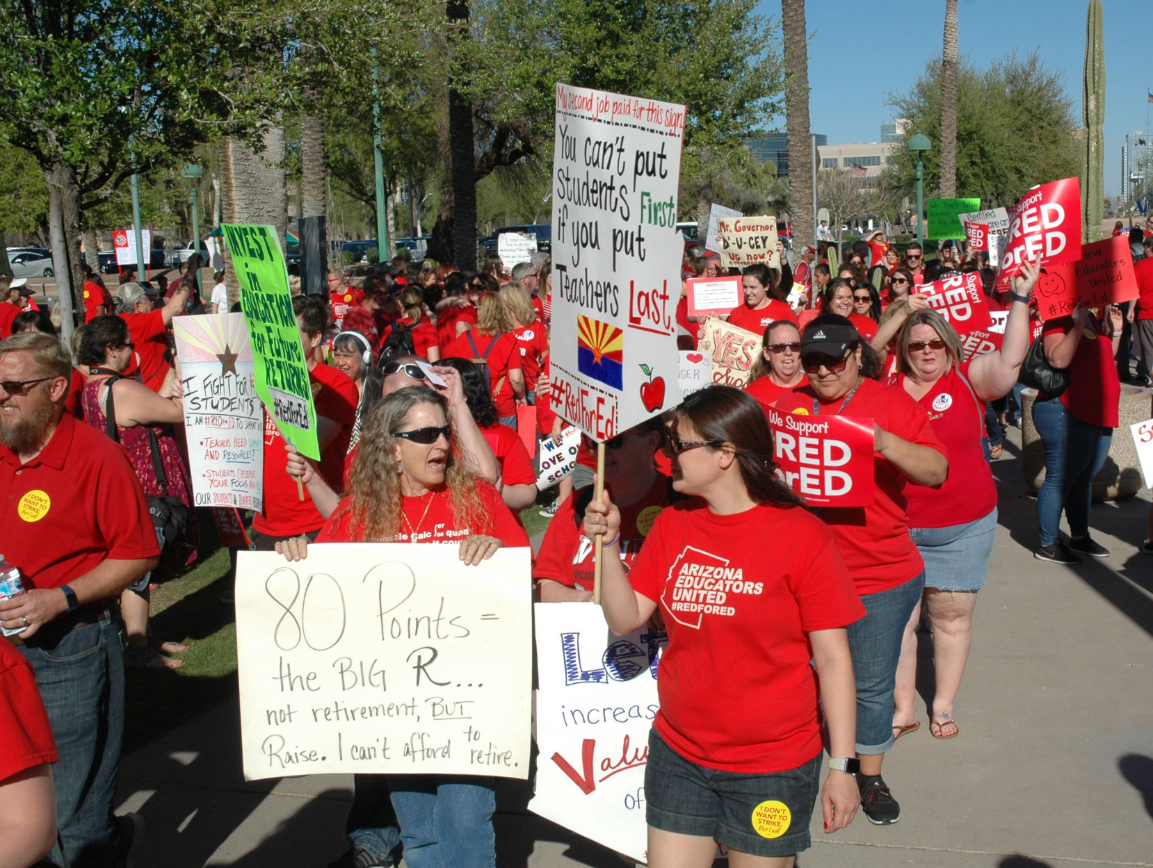Teacher rally